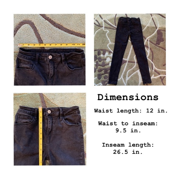 Brandy Melville Frayed Black Skinny Jeans🖤 - Picture 8 of 8